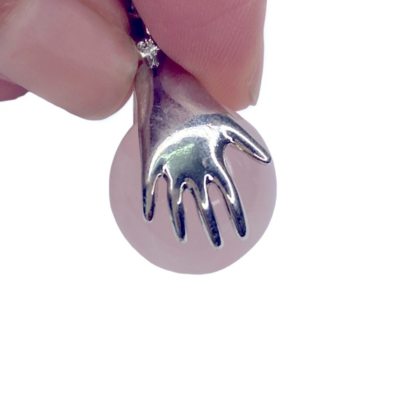 Genuine Rose Quartz Pendant REAL Rose Quartz - Picture 2 of 3